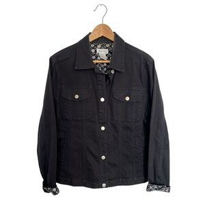 Jeanne Pierre Women's Black Denim Jacket size large